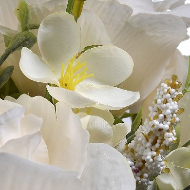 National Tree Company 19-in. Artificial Cream Rose Bundle