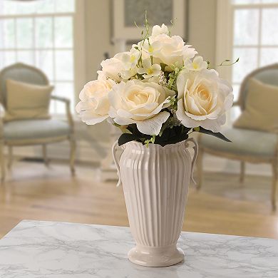 National Tree Company 19-in. Artificial Cream Rose Bundle