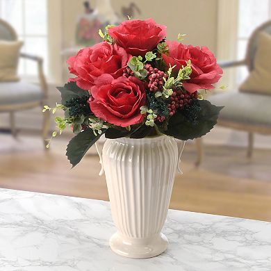 National Tree Company 19-in. Artificial Red Rose Bundle