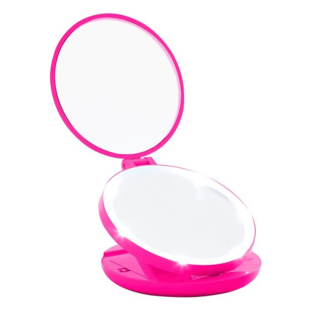GloTech Portable Beauty LED Travel Mirror with Makeup Mat Cover Touch  Sensor