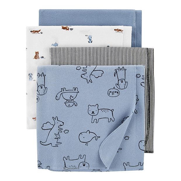 Baby Boy Carter s 4 Pack Print Receiving Blankets