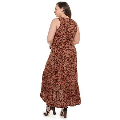 Plus Size Apt. 9® Faux Wrap Ruffled Maxi Dress