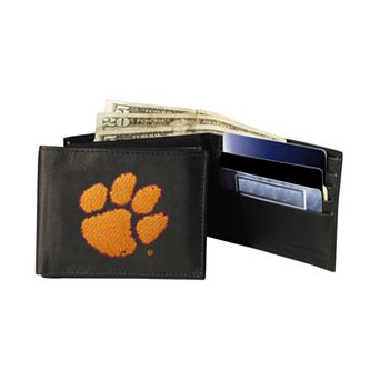 Clemson University Tigers Bifold Leather Wallet