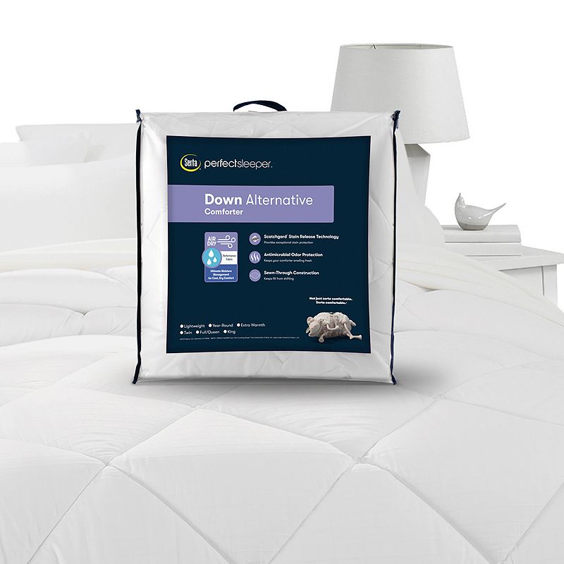 Serta Air Dry Down-Alternative Year Round Comforter, White, King