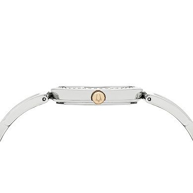 Bulova Women's Crystal Watch & Bar Link Necklace Set - 98X126