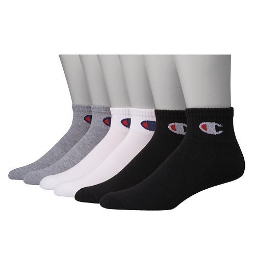 Men's Champion® 6pack Basic Performance Quarter Socks