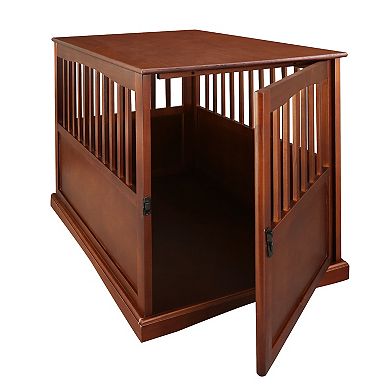 Casual Home Wood Pet Crate End Table