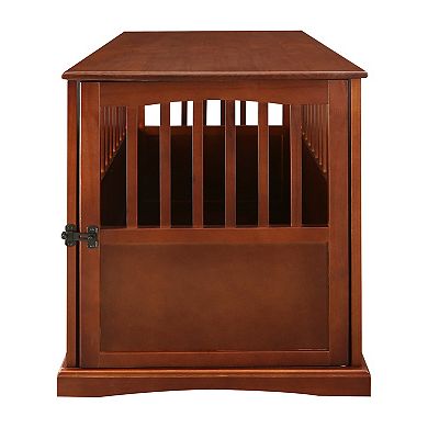 Casual Home Wood Pet Crate End Table