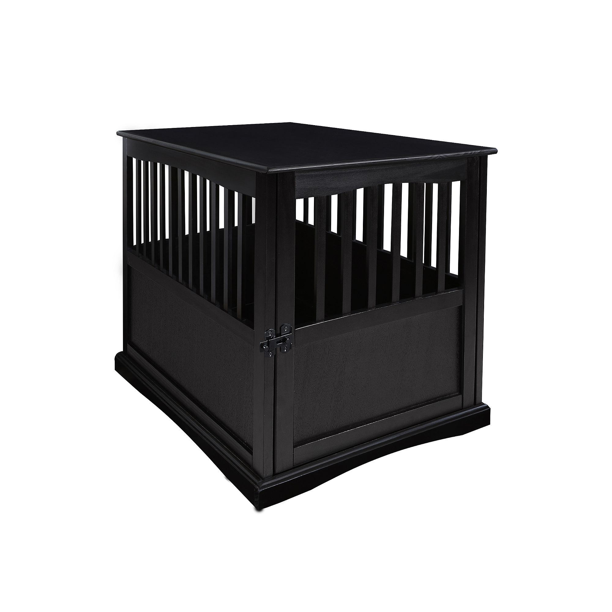 Casual Home Wood Pet Crate End Table, Black