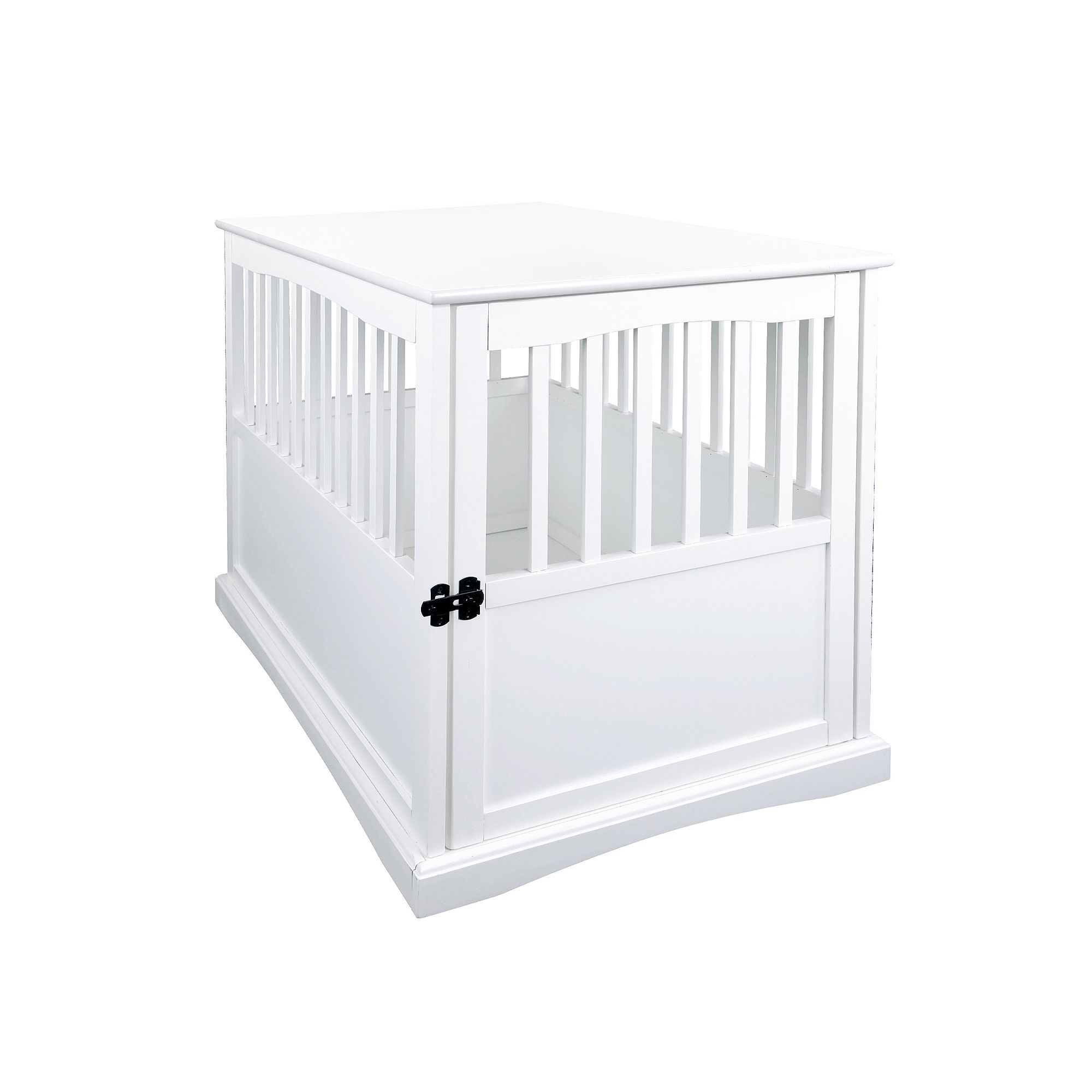 Casual Home Wood Pet Crate End Table, White