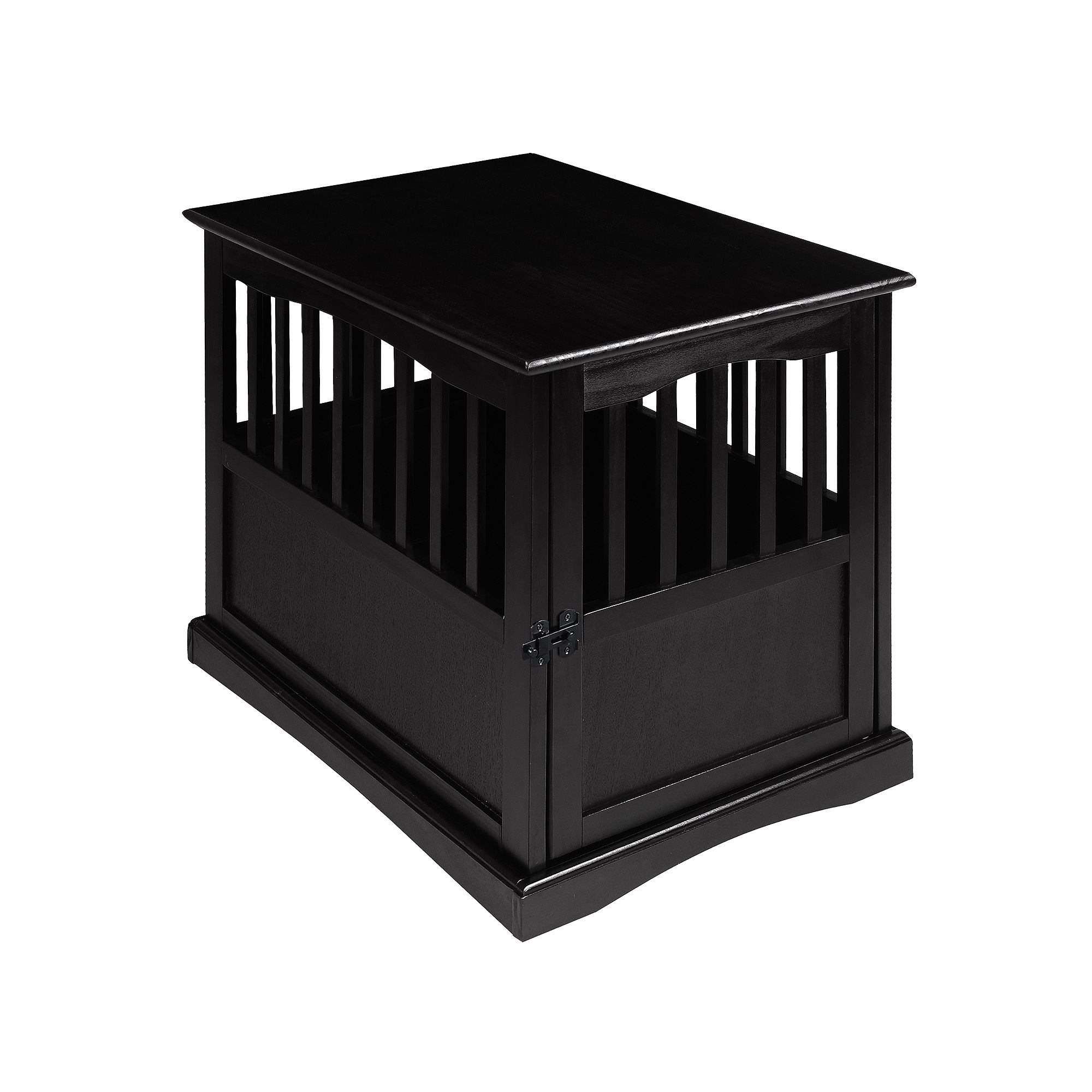 Casual Home Small Wood Pet Crate End Table, Black