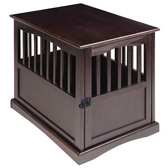 Casual Home Small Wood Pet Crate End Table