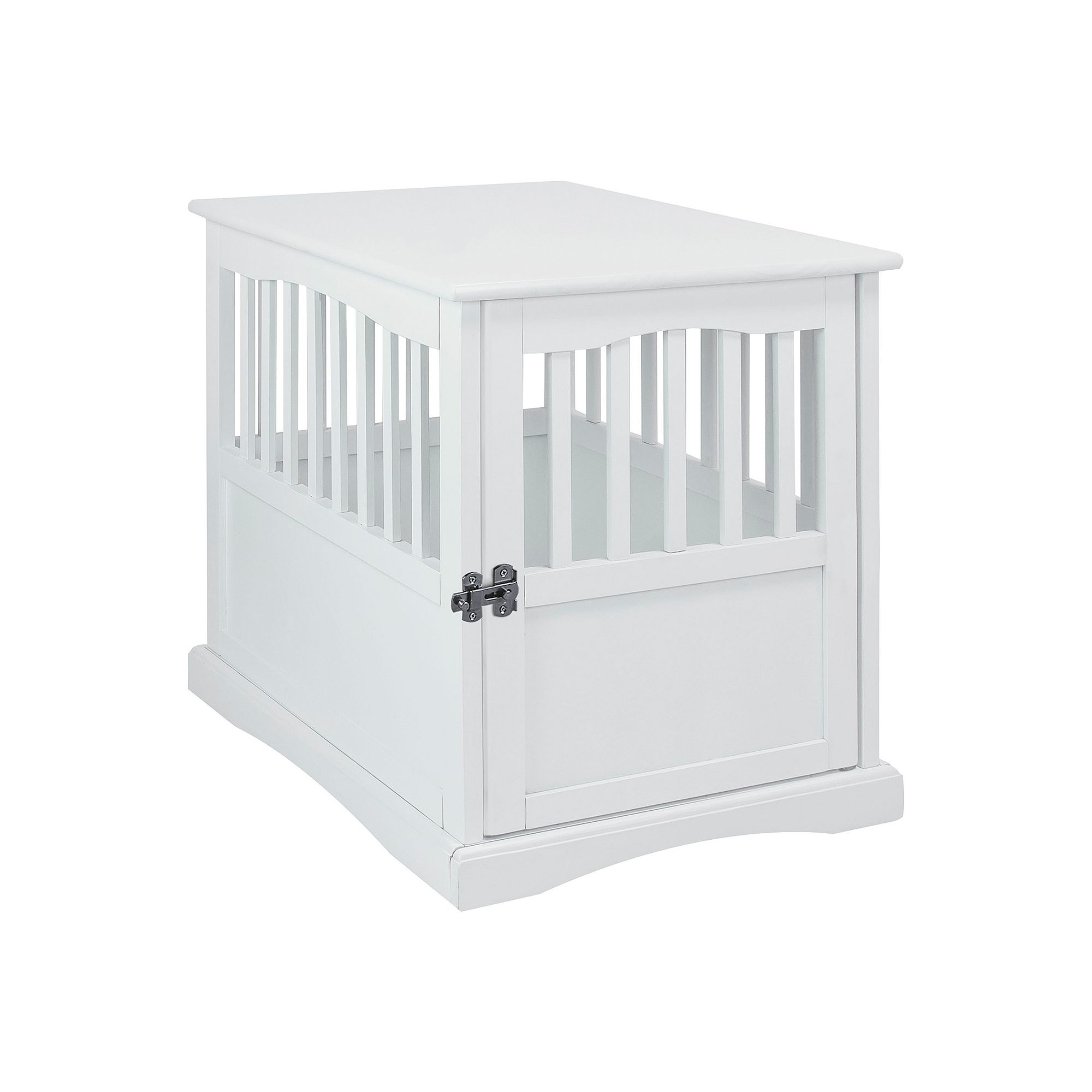 Casual Home Small Wood Pet Crate End Table, White