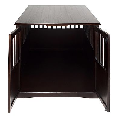 Casual Home Wooden XL Pet Crate End Table