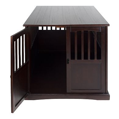 Casual Home Wooden XL Pet Crate End Table 