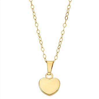 10k Gold Polished Heart Pendant