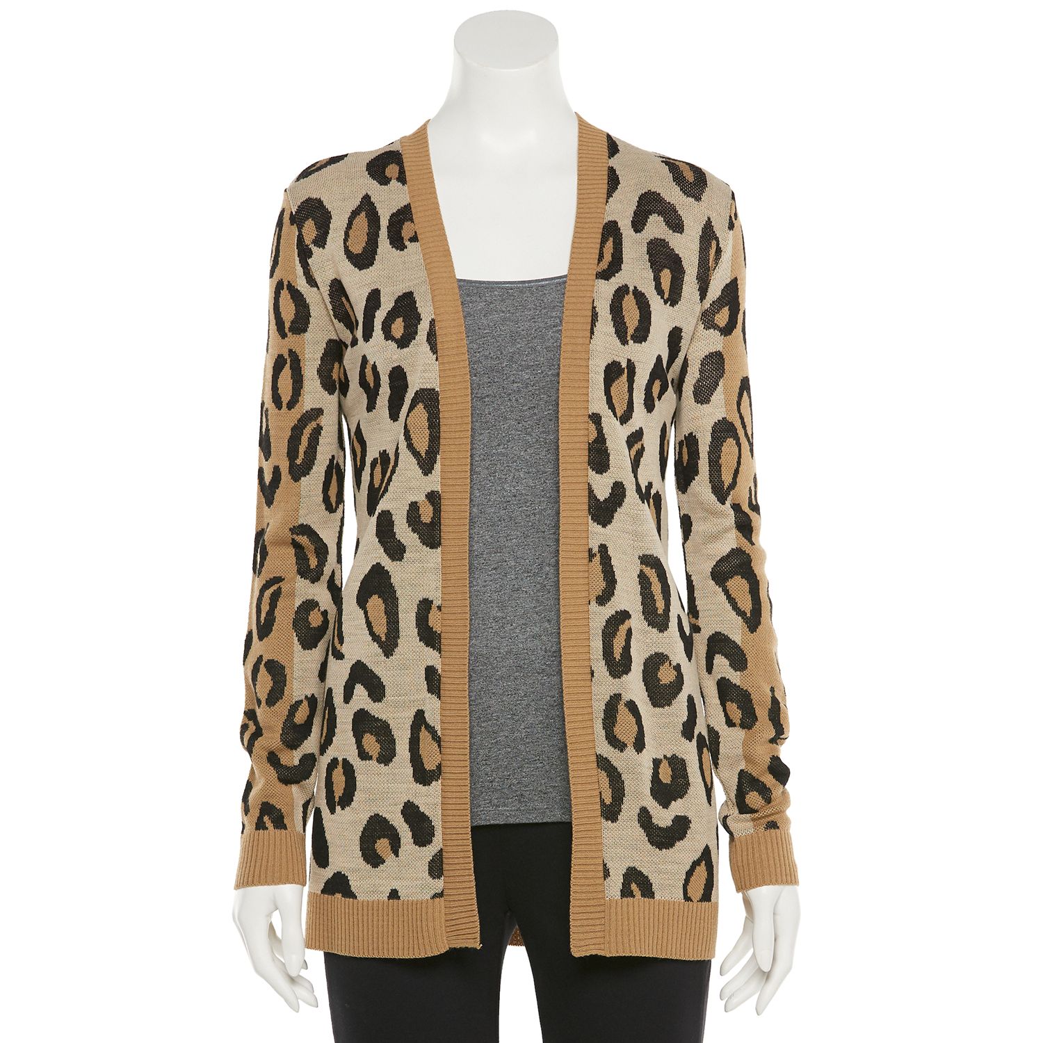 pink cheetah print cardigan