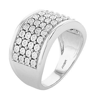 Diamond Sparkle Sterling Silver 1/10 Carat TW Diamond Band Ring
