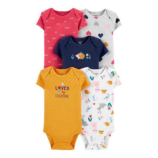 Baby Girl Carter's 5-Pack Hearts Original Bodysuits