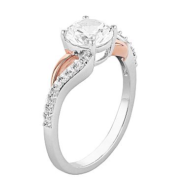 Sterling Silver Lab-Created White Sapphire Twist Ring
