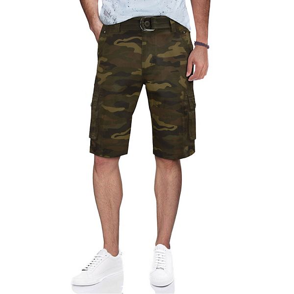 Men's RawX Regular-Fit Belted Cargo Shorts