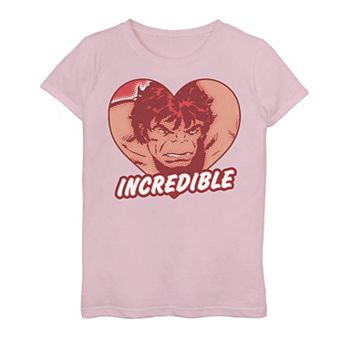 Girls 7-16 Marvel Hulk "Incredible" Heart Graphic Tee