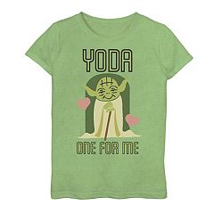 Girls 7-16 Star Wars Valentine's Day Yoda One For Me Tee