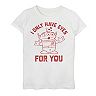 Girls 7-16 Disney / Pixar Toy Story Alien "I Only Have Eyes For You" Valentine's Day Tee