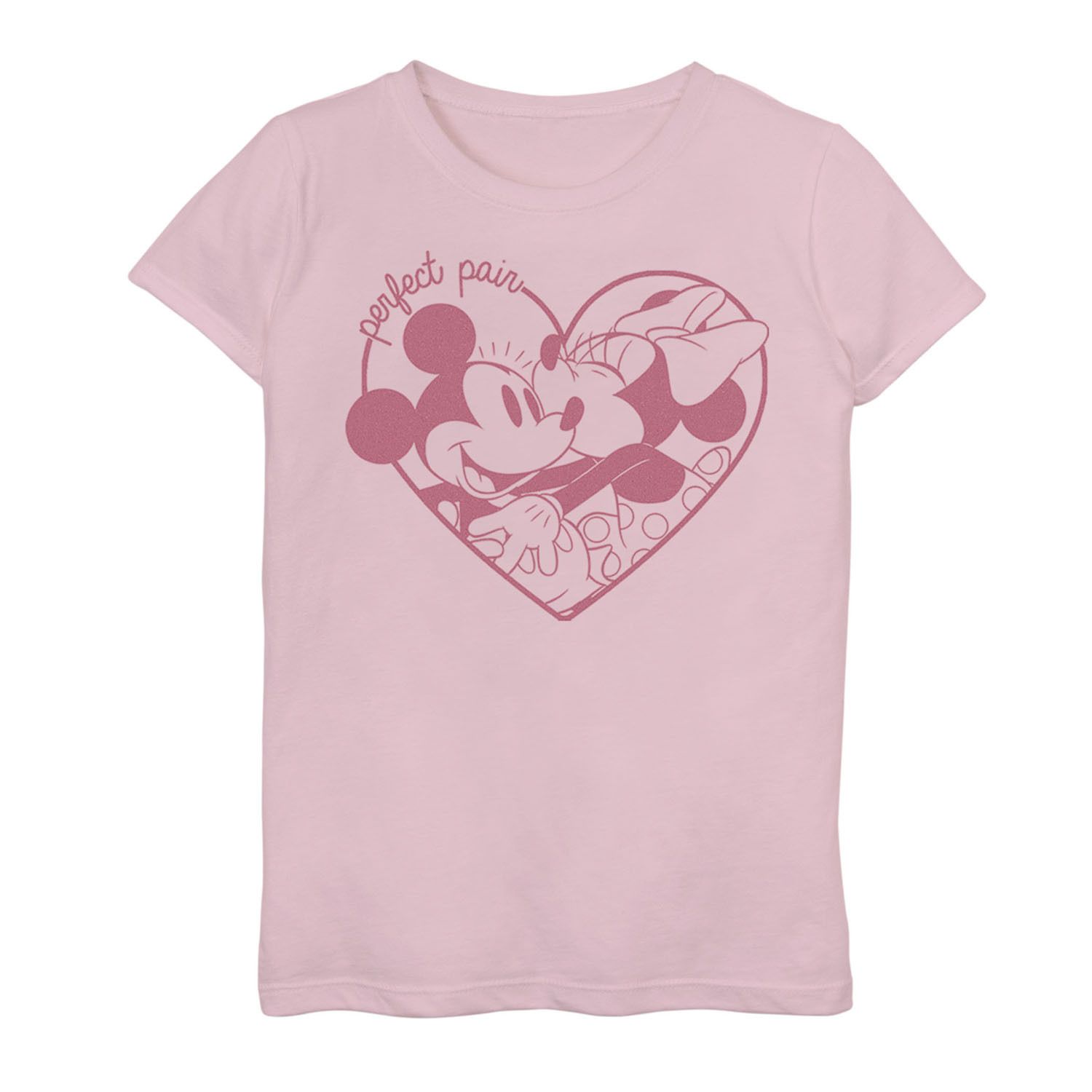 Image for Disney Girls 7-16 's Mickey And Minnie Mouse Perfect Pair Valentine's Day Tee at Kohl's.