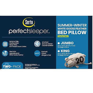 Serta 2-pack Summer/Winter Feather Pillows
