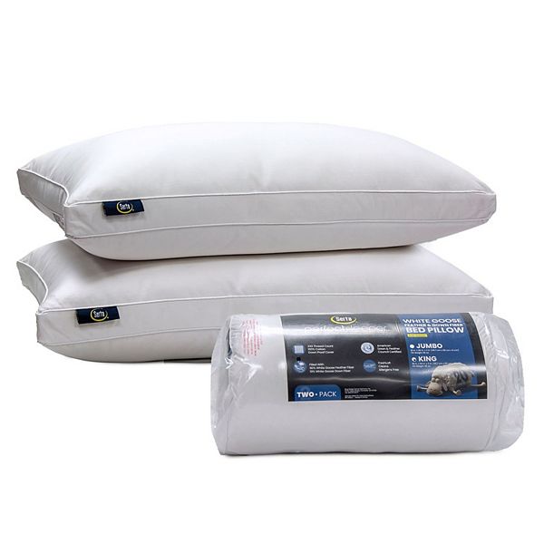 Serta Perfect Sleeper Comfy Sleep Eco-Friendly Bed Pillow, 2 Pack
