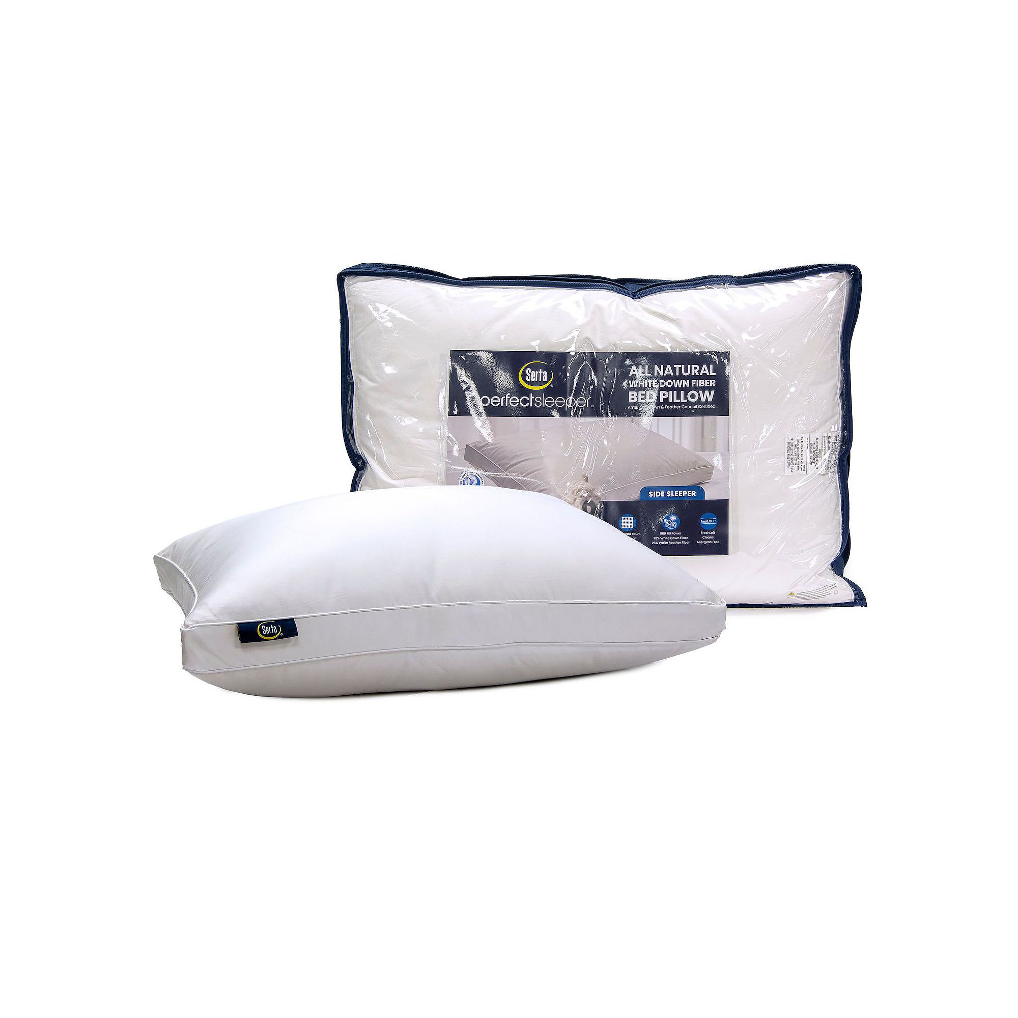 Serta® White Down Side Sleeper Pillow