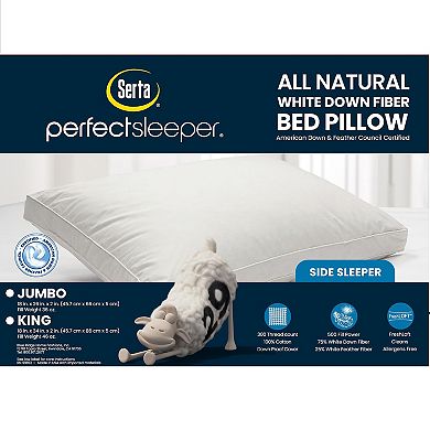 Serta 2-pack White Down Side Sleeper Pillows