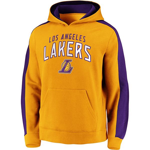 Los Angeles Lakers NBA Adidas Pullover Hoodie Purple Men's Large