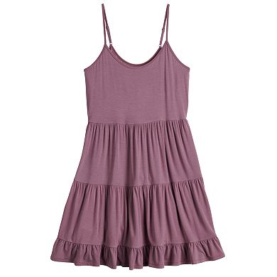 Juniors' SO® Strappy Tiered Babydoll Dress