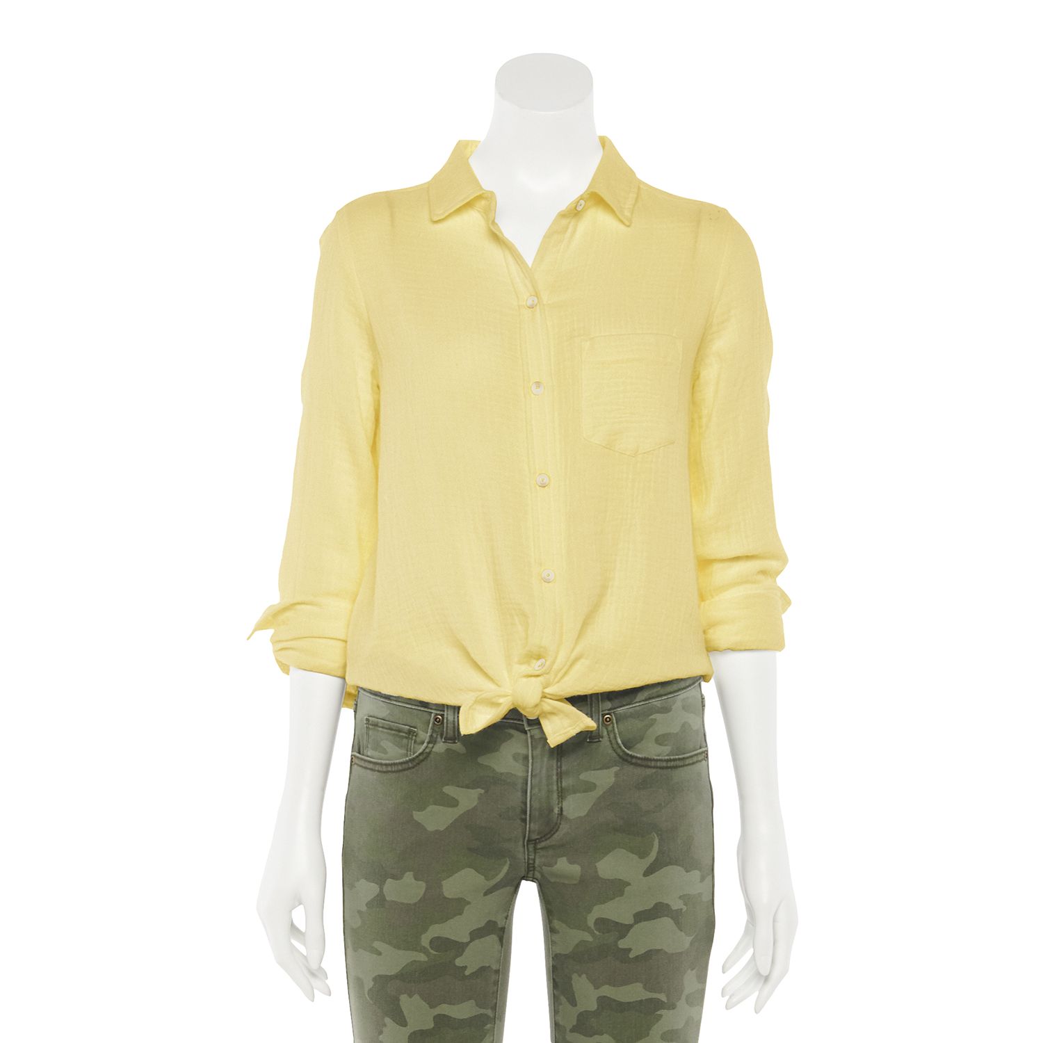 kohls yellow blouse