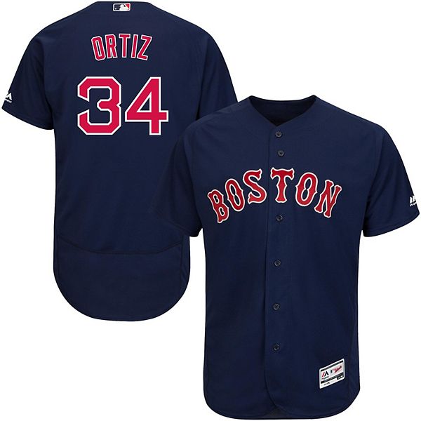 Men's Majestic David Ortiz Navy Boston Red Sox Alternate Flex Base Authentic Collection Player Jersey