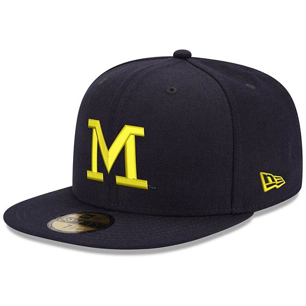 schouder palm D.w.z New Era Michigan Wolverines Thin M 59FIFTY Fitted Hat