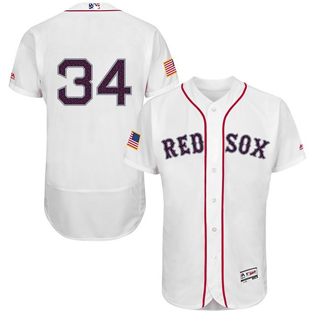 Men's Majestic David Ortiz White Boston Red Sox Fashion Stars & Stripes  Flex Base Player Jersey