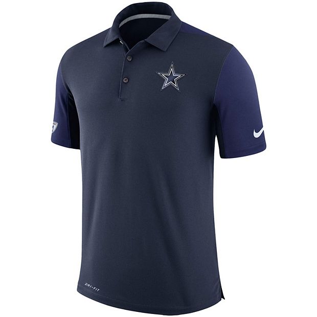 Men's Nike Navy Dallas Cowboys Sideline Team Issue Logo Performance Polo