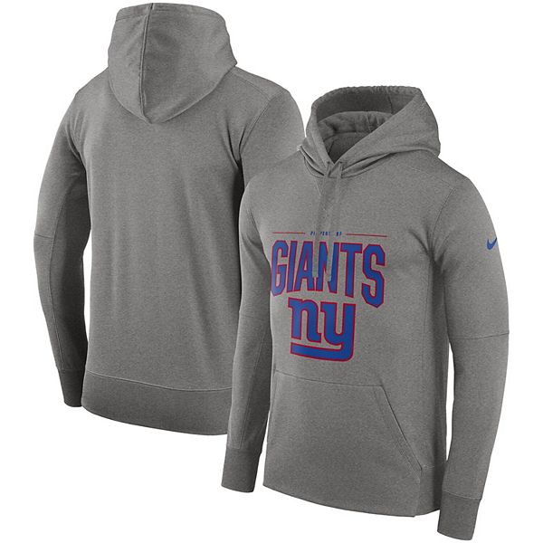 Men's Nike Gray New York Giants Sideline Property of Performance Pullover  Hoodie