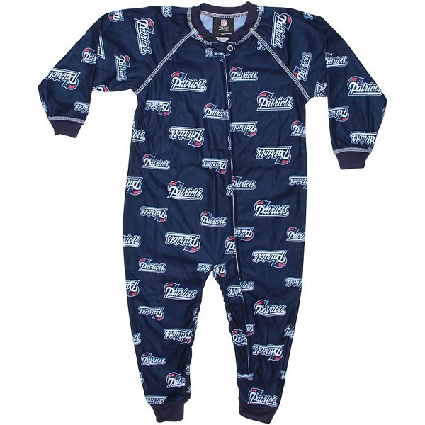 New England Patriots Womens Short Cozy One Piece Pajamas