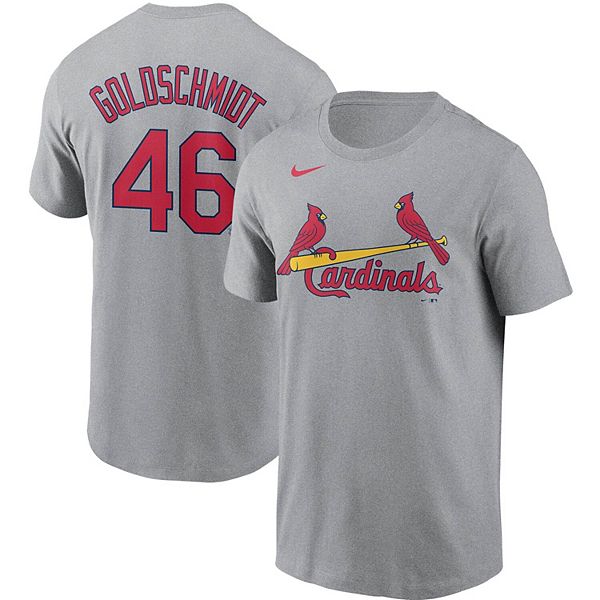 Men's Nike Paul Goldschmidt Gray St. Louis Cardinals Name & Number T-Shirt