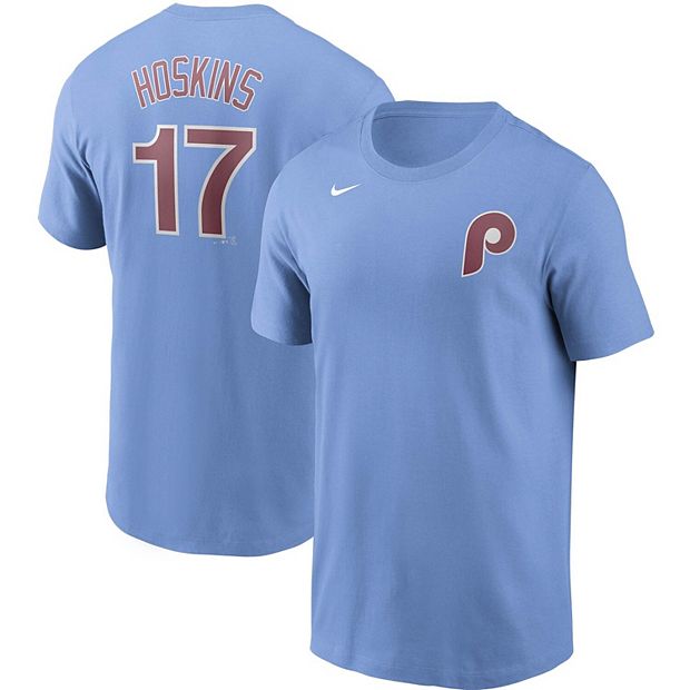 Men's Nike Rhys Hoskins Light Blue Philadelphia Phillies Name