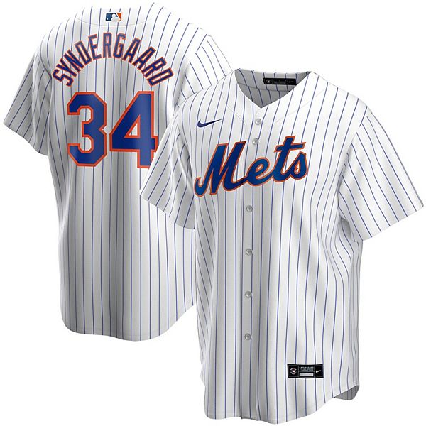 Men's Nike Noah Syndergaard White New York Mets Home Replica Player Name  Jersey