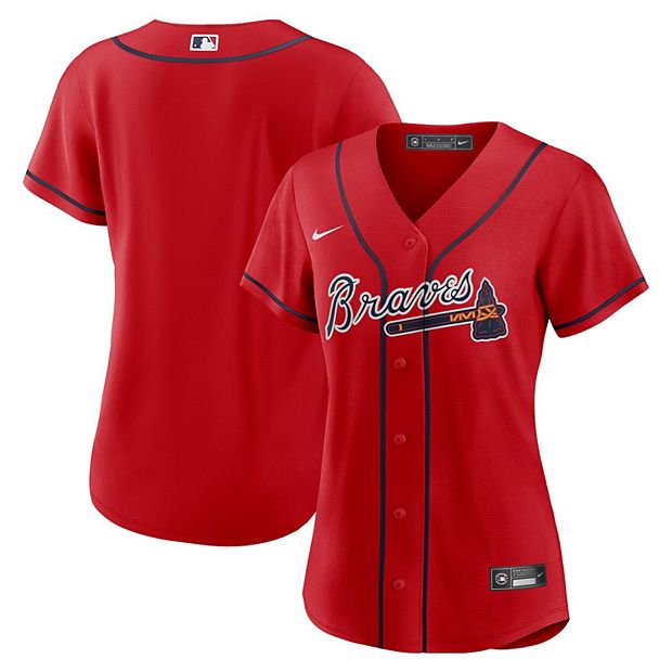 Atlanta Braves Nike Official Replica Home Jersey - Womens