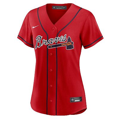 Women s Nike Red Atlanta Braves Alternate Replica Team Jersey