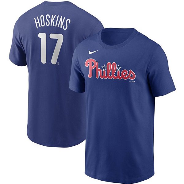Men's Nike Rhys Hoskins Royal Philadelphia Phillies Name & Number