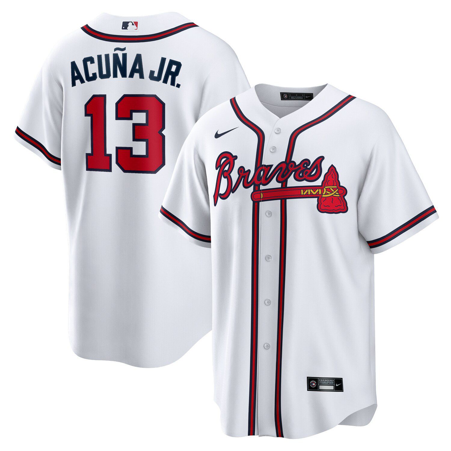 Atlanta Braves Nike Jersey Ronald Acuna Jr. Gray-Red Split