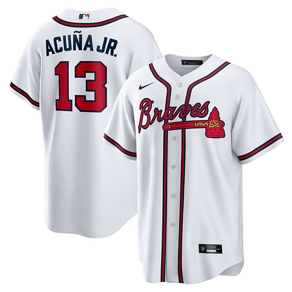 Men's Atlanta Braves Ronald Acuna Jr. Nike Gray Road Replica Player Name  Jersey